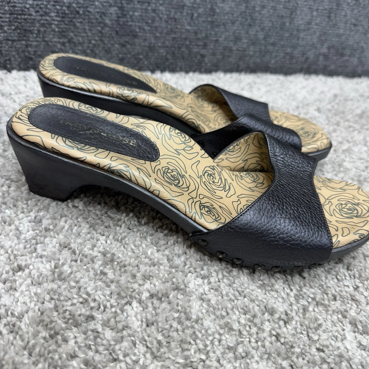 Sandales à Talon Compensé Taryn Rose 'Sinaï' - Taille 9 US, Quartz Gris - Cuir, Liège - Occasion