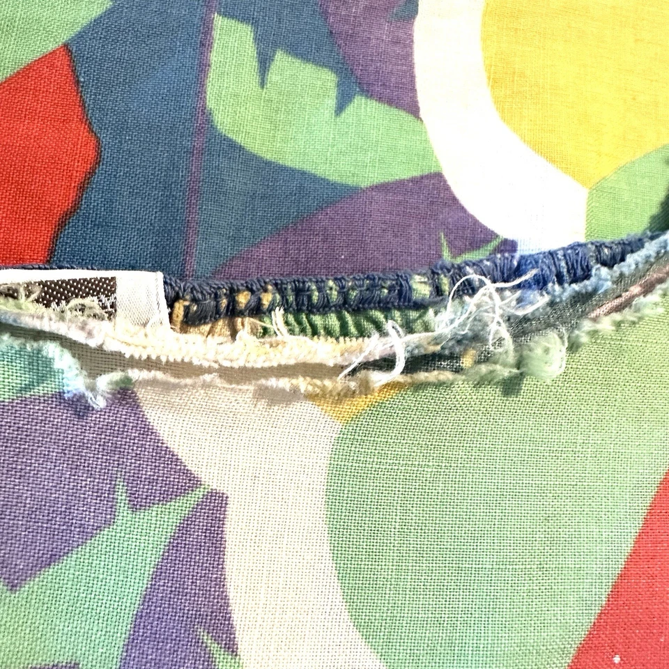 Vintage Montgomery Ward 2X XX Muumuu Beach Scene Dress Mumu 60s - Image 4 of 4