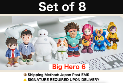 Disney Store Japan Big Hero 6 stanDs Small Plush Set of 8 - Baymax