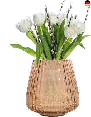 Point-Virgule Vase, deko Wohnzimmer, blumenvasen aus Glas, wunderschön, Mokka, 