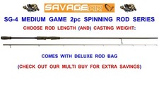 NEW SAVAGE GEAR SG4 MEDIUM GAME SPINNING ROD 2pc SEA SHORE LURE POWER PREDATOR