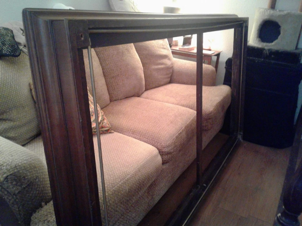 Elegant Antique 4-post bed, dark wood, English, late 1800's  - Image 2 of 4