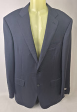 Canali 13290 Men's Navy Blue Wool Sport Coat Jacket Blazer Size 52 L EU / 42 US