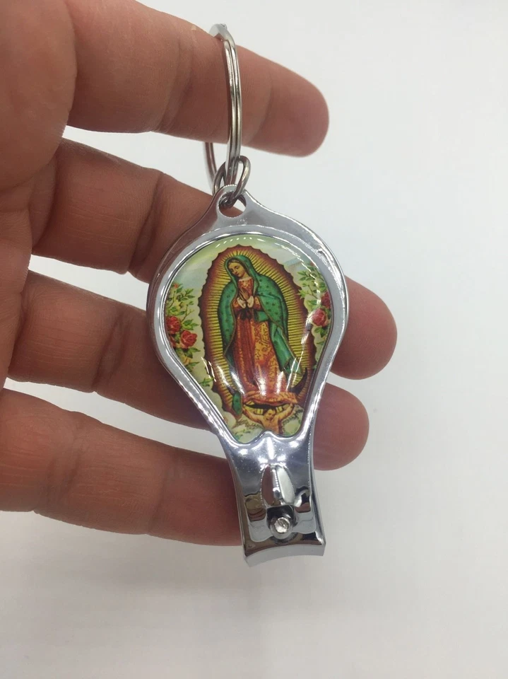 Chaveiro 12 Baptism Favor Virgen De Guadalupe, cortador de unhas - abridor de garrafa. - Imagem 4 de 4
