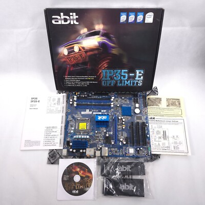 Vintage ABIT IP35-E Intel LGA775 Socket ATX Motherboard in Box UNTESTED