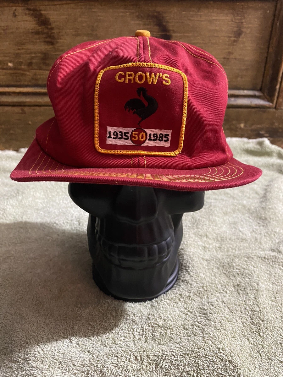 Vintage 1985 Crows Hybrids Hat Cap K Products Corn Farm Trucker Cap Snap back