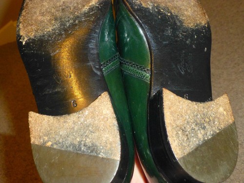 RARE GREEN STAR ARTIOLI HAND MADE IN ITALY LEATHER SHOES , UK 6 , LITTLE WORN !! - Picture 8 of 8