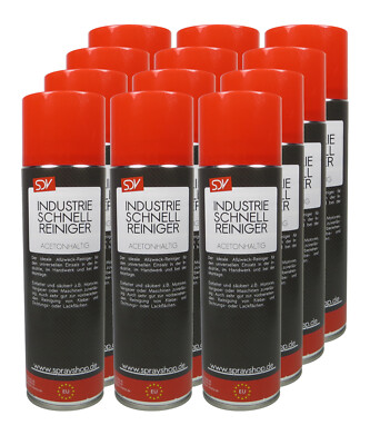 INDUSTRIEREINIGER Spray 12x 500ml Industrie Clean Reiniger Etiketten Entferner 