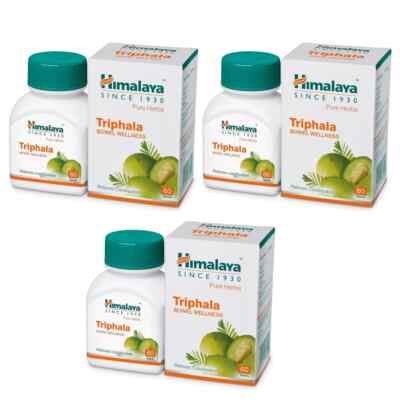 3 pac X Himalaya Triphala Bowel Wellness Relieves constipation 60 Tabs-FREE SHIP