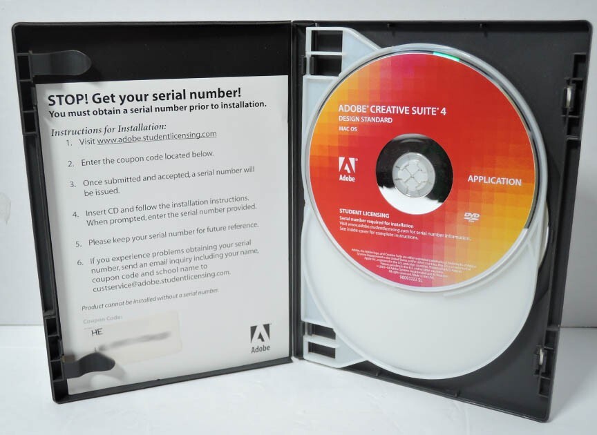 その他 ADOBE CS4 DESIGN STANDARD MAC OS ADOBE CREATIVE SUITE 4 CS4 DESIGN STANDARD STUDENT LICENSE