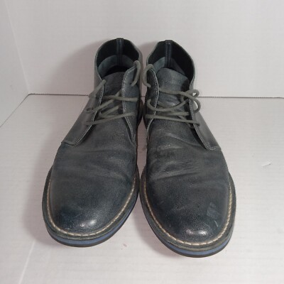 Cole Haan Glenn Chukka Blue Gray Desert Leather Boots Men display picture 1