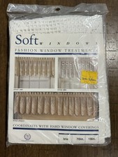 New Vtg Window Pride “Iris” 70”x18” White Lace Curtain Valance USA Made NOS