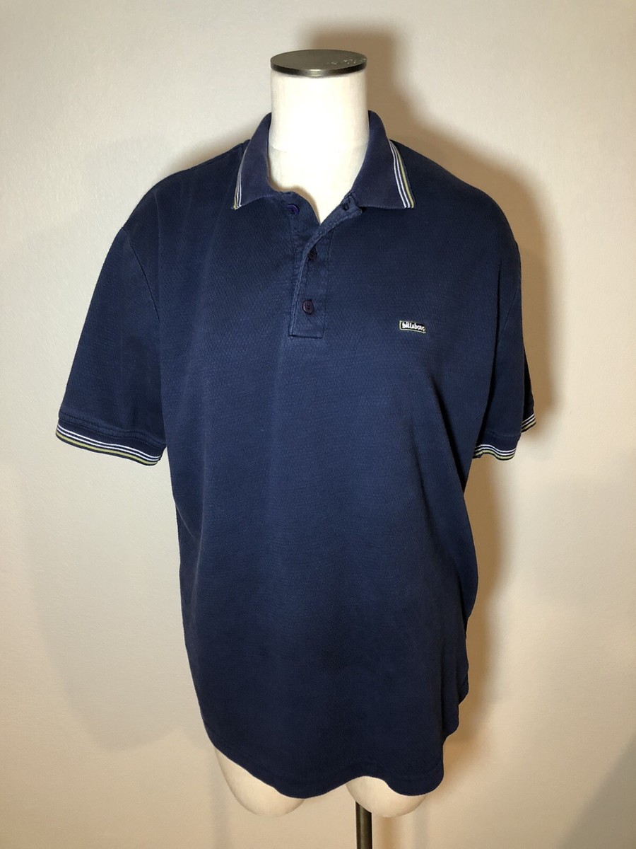 Vintage Billabong Polo Mens Large Short Sleeve Blue Collared 90s 