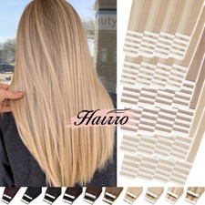 25-100G Tape In Real Remy 100 Human Hair Extensions Double Drawn Thick Blonde