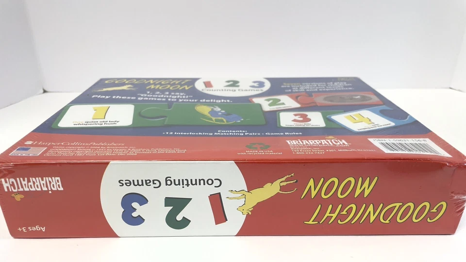 Goodnight Moon 123 Counting Games, Educational Toy Briarpatch New Sealed BoxDent - Image 4 of 4
