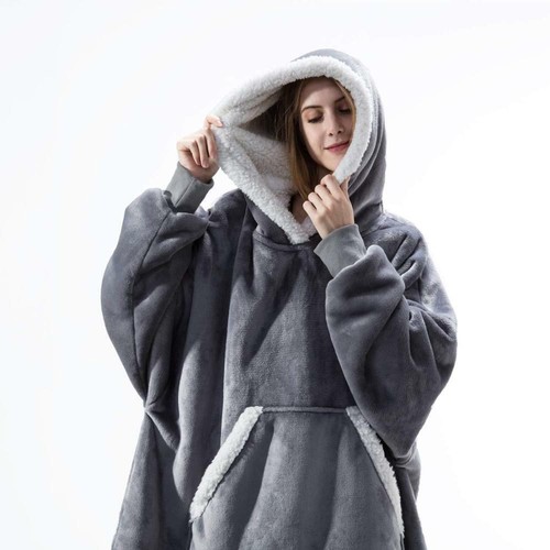 Oversized Hoodie Blanket With Sleeves 