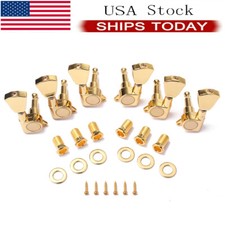 Gold Plated 3R3L Guitar Tuning Pegs Tuners Machine Heads 10mm for Les Paul LP SG