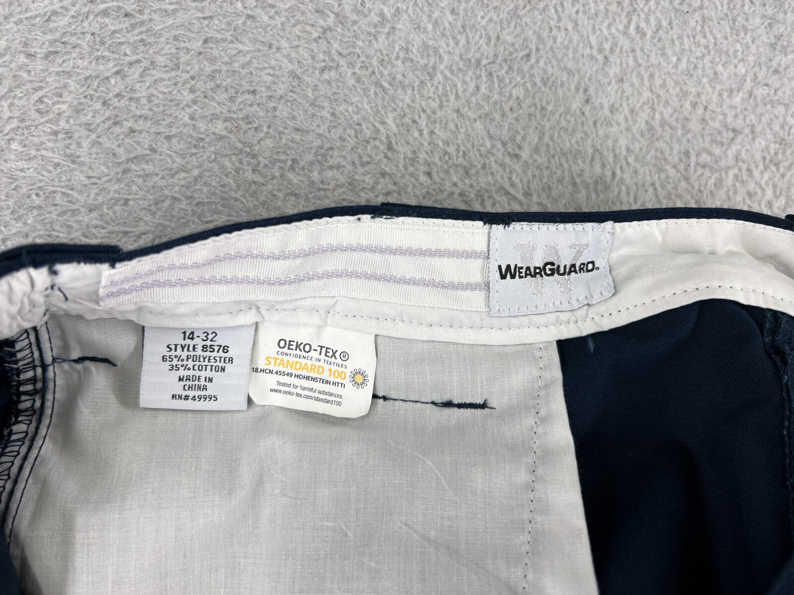 WearGuard Pants Womens 14 Blue Cargo Work Pants Uniform Polyester Blend Zip Fly eBay