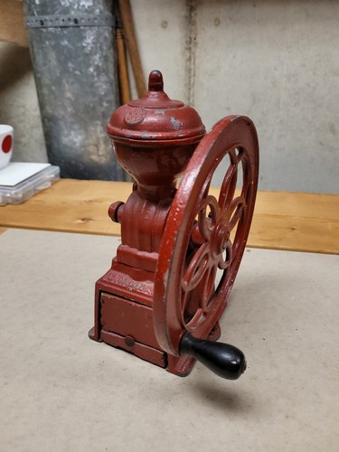 Antique MJF Patentado Coffee Mill Grinder Early 1900s Cast Iron RARE Piece Spain - Picture 12 of 24