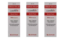 Candid Mouth Paint For Oral Thrush Treatment 25 ml - Pack of 3
