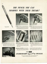 1937 Eversharp Repeating  Mechanical Pencil Vintage Print Ad