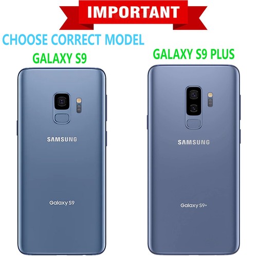 For Samsung Galaxy S9 / S9 Plus Case Phone Cover Wallet + Tempered Glass Screen - Picture 42 of 48