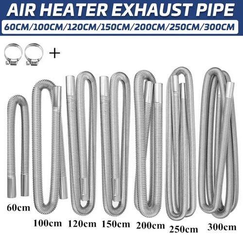 URAQT Parking Heater Exhaust Pipe & Muffler - 300cm Stainless Steel Hose For Diesel Heaters