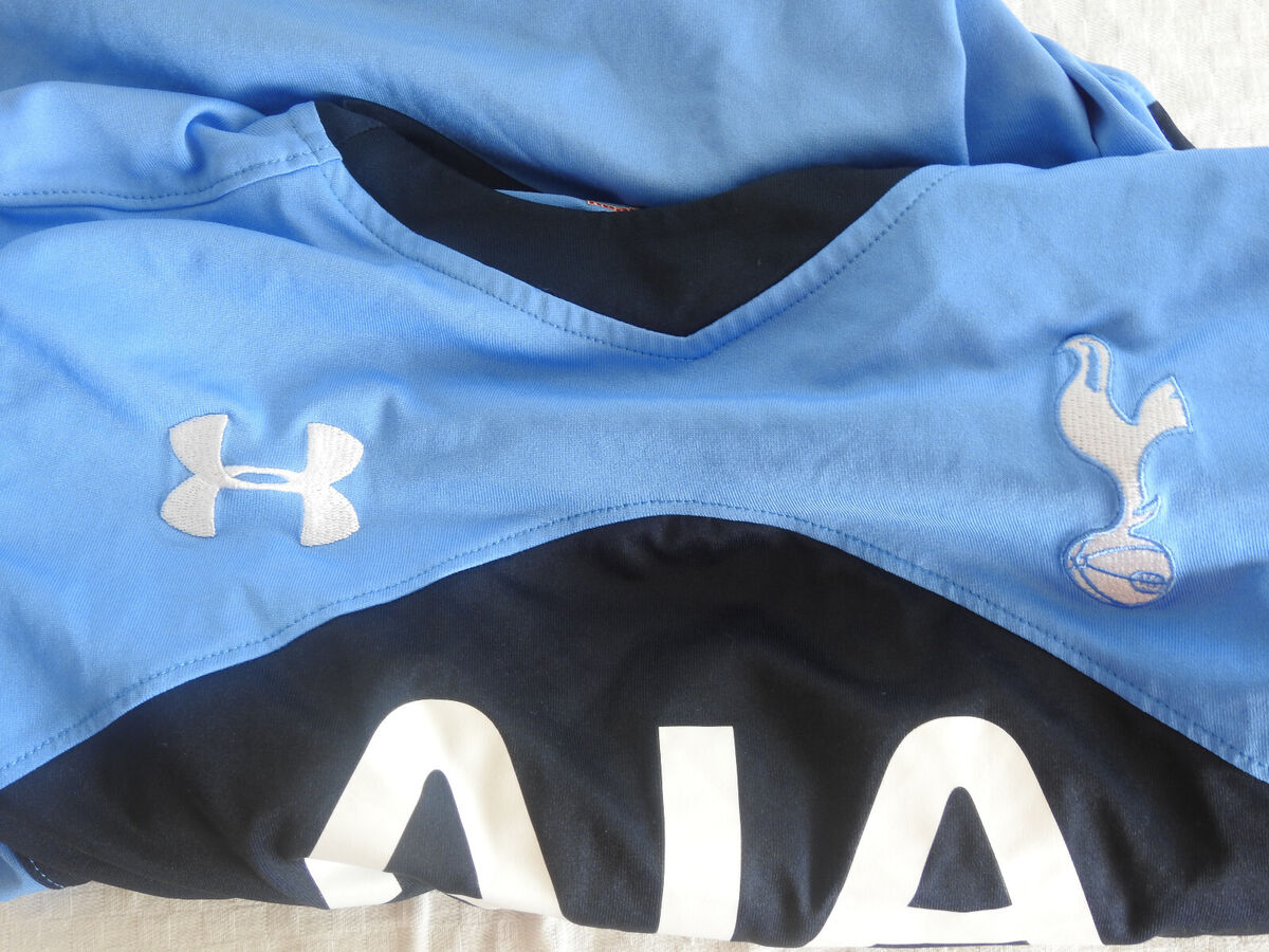 Tottenham Hotspur FC Away Jersey Under Armour Blue Shirt Size Boys L #10  Soccer