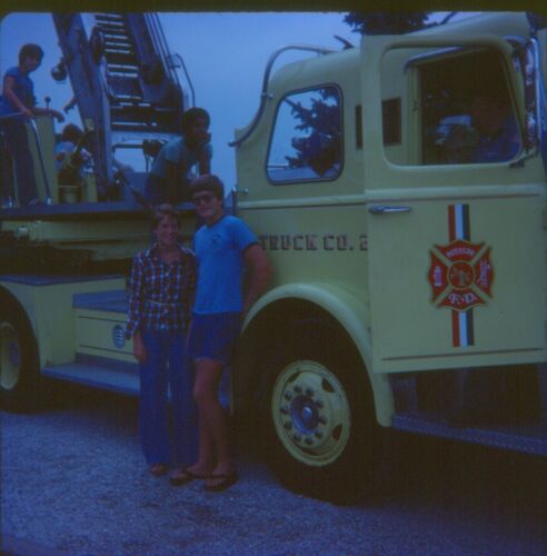 vintage 35mm slide Paterson New Jersey NJ fire department fire truck co 2 - Picture 1 of 1