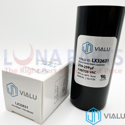 VIALU - 216-259 uf/MFD 110-125 VAC volts Round Start Capacitor 50/60 Hz