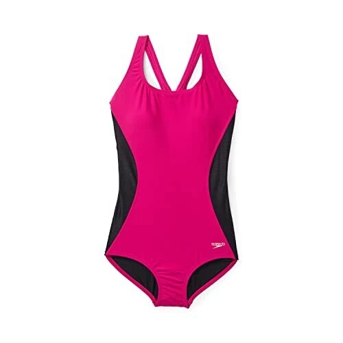 Traje de baño Speedo estándar para mujer de una pieza PowerFlex Ultraback sólido, talla 6 ~ BMZ24 Foto 2 de 4