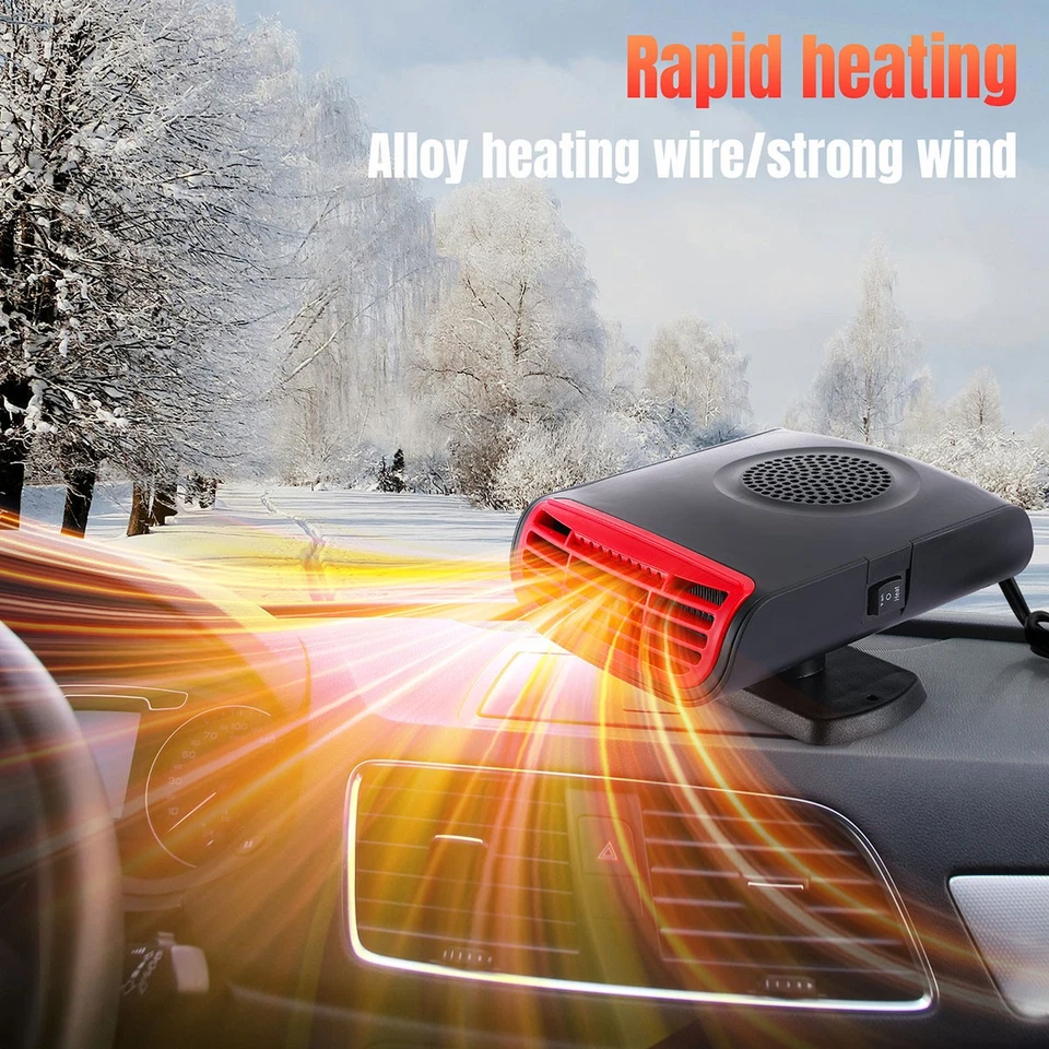 Car Heater 12V Portable Electric DC Heating Fan Defogger Defroster Demister 150W - Image 3 of 4