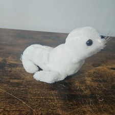 Vtg R Dakin 1976 Seal Plush Stuffed Animal 8" White "Finnegan"