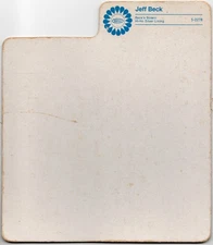 Jeff Beck '67 VERY RARE 45 EPIC Divider Card Beck's Bolero/Hi-Ho Silver Lining