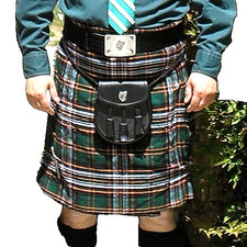 Scottish Kilt mens Irish National Modern Tartan 44 waist ; 24 length ; acrylic