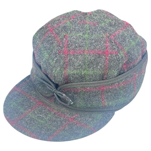 Orvis Stormy Kromer Original Winter Cap Wool Hat Partridge Plaid Size 7 3/8 USA - Picture 3 of 11