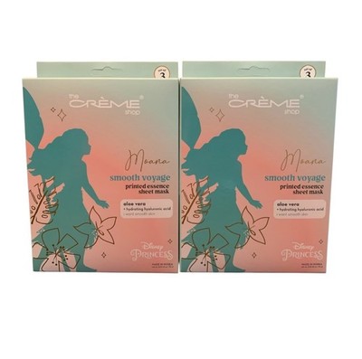 6 Count The Creme Shop x Disney Moana Smooth Voyage Essence Sheet Mask Aloe Vera