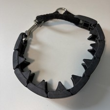 Triple Crown Dog Prong Collar Black Polymer Pinch Training Adjustable