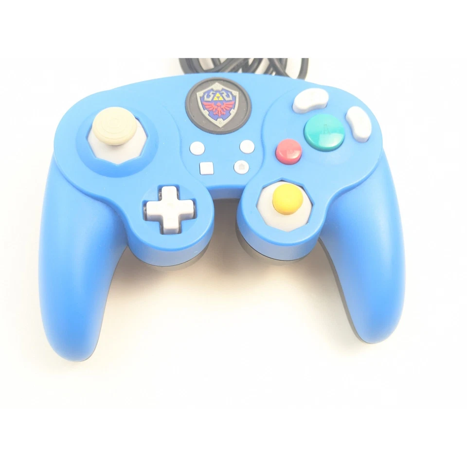 PDP Wired Fight Pad Pro Zelda Blue GameCube Style Controller USB - Image 3 of 4