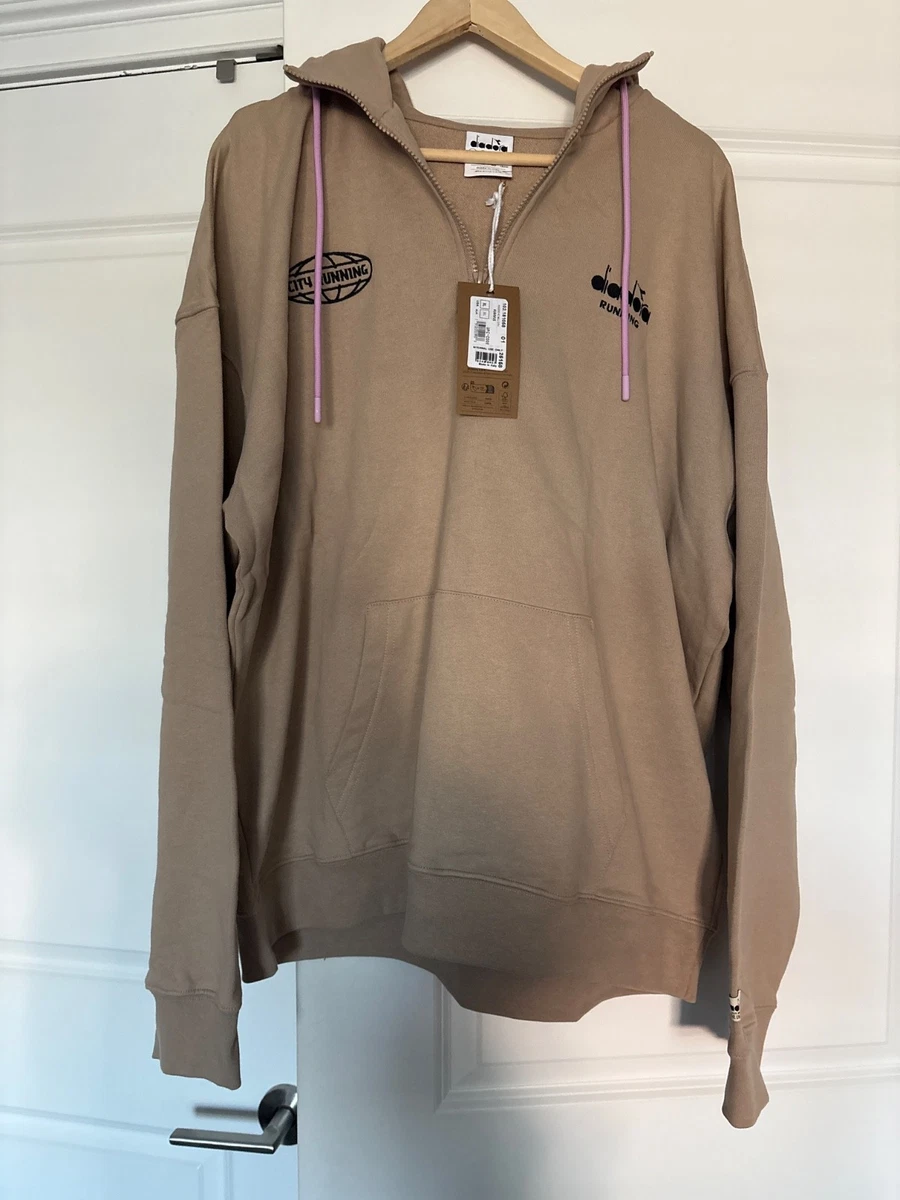 Sweat à Capuche Homme Diadora Big Logo - Noir - Coton - Taille Régulière - 177089