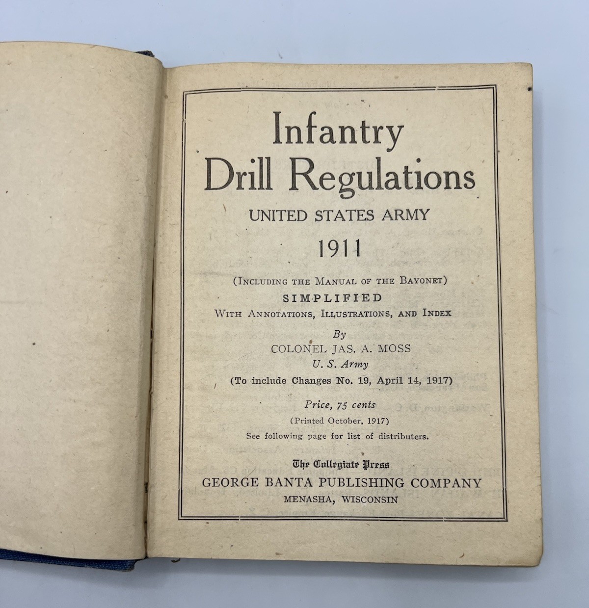 “Infantry Drill Regulations” United States Army 1911 (1917) Vintage Hardcover