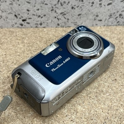 Canon PowerShot A460 5.0MP Digital Camera Blue +1GB SD *Working