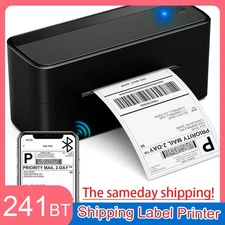 Bluetooth Shipping Label Printer or 4x6 Thermal Paper for Small Business Lot