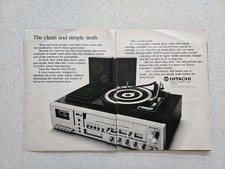 Vintage 1978 Hitachi SDQ-9910H Stereo Turntable 2-Page Magazine Print Ad