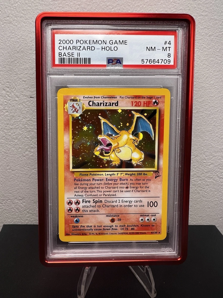 Pokémon TCG Base Set Charizard Grade 8 Individual Collectible Card
