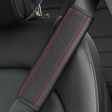 1 Black Car Seat Belt Cover Strap Pad Shoulder Comfort Cushion Car Accessories