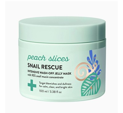 Peach Slices Snail Rescue Intensive Wash-Off Jelly Facial Mask 3.83 fl oz [G4]