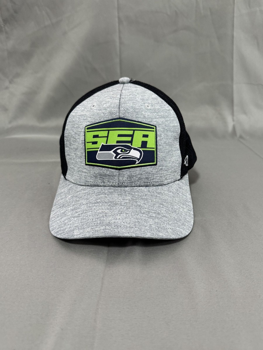 '47 Brand Seattle Seahawks NFL Trucker Hat Heather Gray Black SEA Logo