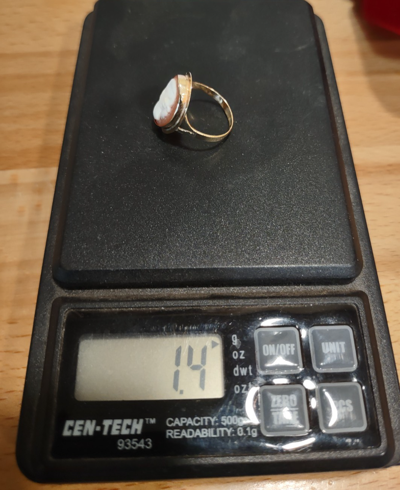 14 Kt Gold Oval Carved Shell Cameo Ring 1.4 Grams Size 3.75 | eBay