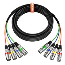 15ft 4 Channel Snake - Premium XLR Male to Female Snake Cable for Live, Recor...